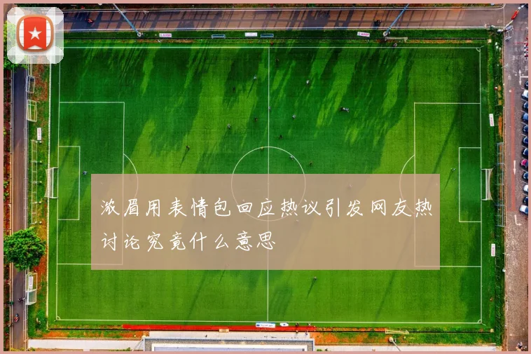 浓眉用表情包回应热议引发网友热讨论究竟什么意思