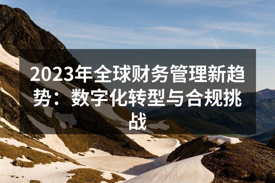 2023年全球财务管理新趋势：数字化转型与合规挑战